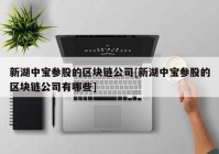 新湖中宝参股的区块链公司[新湖中宝参股的区块链公司有哪些]